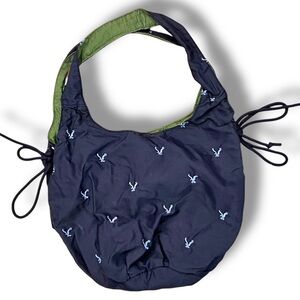 American Eagle Outfitters Blue/Green Cotton Slouchy Bag *Read